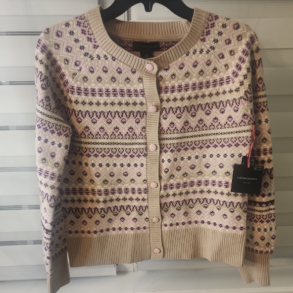 Cynthia Rowley Sweaters - Cynthia Rowley Womens Fair Isle Cardigan Sweater Size S
